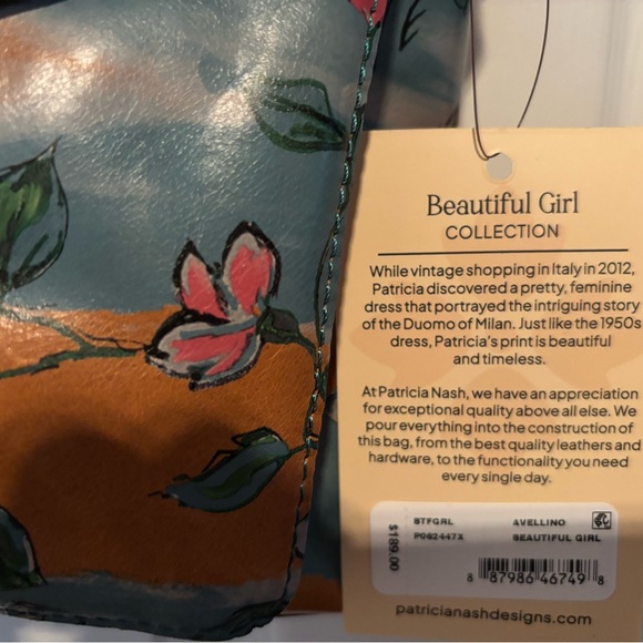 NWT Patricia Nash “Beautiful Girl”Crossbody Bag - Blue and Orange. Avellino bag - Picture 4 of 7